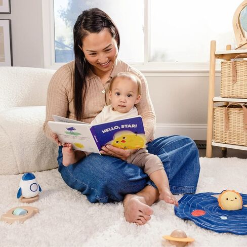 KiwiCo - Sensory Solar System Set with Soft Play Mat, Book, Baby Rattle, Teether Wobbler & Lovey Book Gift Set, Ages 0+ in Kuwait