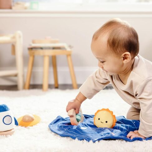 KiwiCo - Sensory Solar System Set with Soft Play Mat, Book, Baby Rattle, Teether Wobbler & Lovey Book Gift Set, Ages 0+ in Kuwait