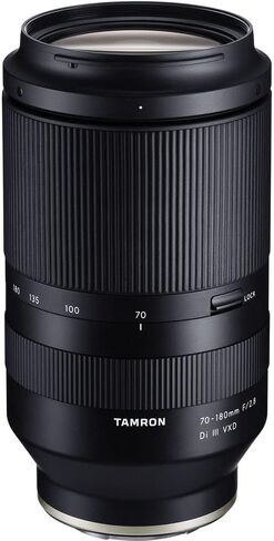 عدسة Tamron 70-180 مم f/2.8 Di III VXD لهاتف Sony E - تتضمن الحزمة الأساسية: عدسة غطاء توليب، فلتر للأشعة فوق البنفسجية، قلم تنظيف، منفاخ، قطعة قماش من الألياف الدقيقة ومجموعة تنظيف in Kuwait