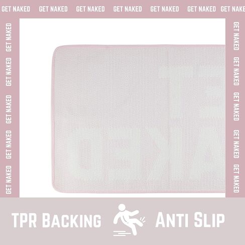 SRS67 سجادة حمام Get Naked - سجادة حمام لطيفة - سجادة حمام وردية - سجادة غير قابلة للانزلاق من الألياف الدقيقة الماصة - سجادة حمام قطيفة سميكة - سجادة حمام وردية قابلة للغسل in Kuwait