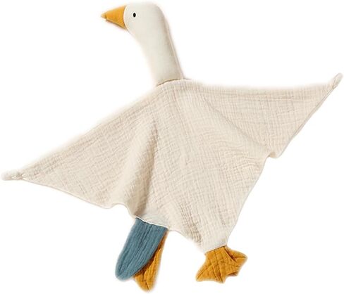 بطانيات FOMAISELF Baby Loveys الآمنة من قطن الموسلين الناعم من Lovie Cuddly Lovies للرضع من الجنسين الأولاد والبنات، لون أبيض عناق in Kuwait