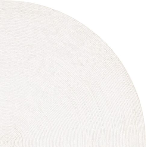 SAFAVIEH Braided Collection 5' Round Beige BRD901B Handmade Country Cottage Reversible Wool Entryway Foyer Living Room Bedroom Kitchen Area Rug in Saudi Arabia