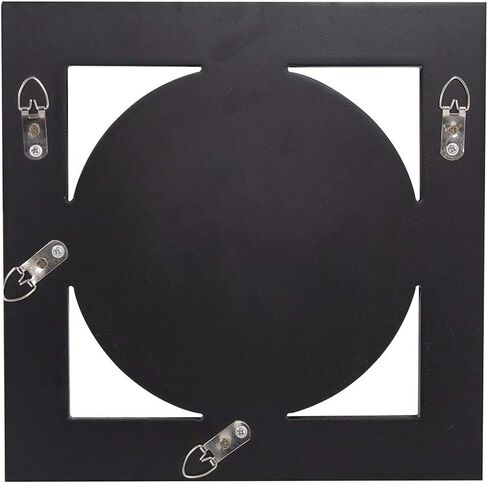 Howard Elliott Lula Square Hanging Accent Mirrored Frame Wall Mirror, Unique Design Elegant Home Décor Accessories, 12 x 12 Inch,Black in Saudi Arabia