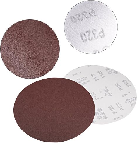 uxcell 10Pcs 5 Inch Hook and Loop Sanding Disc 80 Grits Flocking Sandpaper for Random Orbit Sander in Saudi Arabia