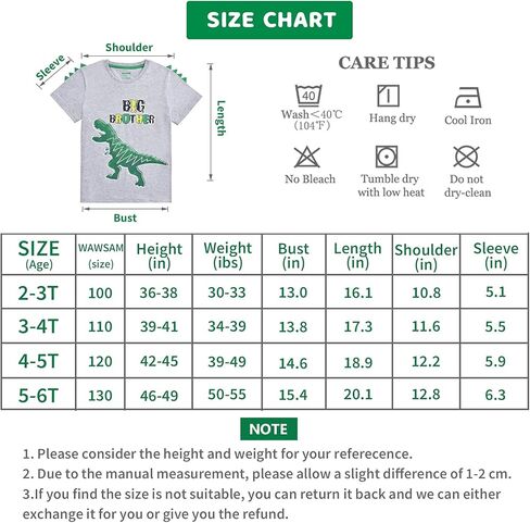 تيشيرت مطبوع عليه ديناصور الأخ الأكبر للأخوة والأخوة للأطفال الصغار in Kuwait