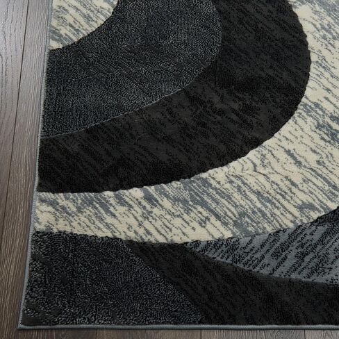 Home Dynamix Catalina Huron Contemporary Abstract Swirl Area Rug, Blue/Grey, 5'3"x7'2" in Saudi Arabia