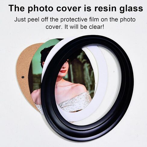Voittozege 3 Pack Oval Picture Frames 5x7 Black Oval Frames with Mounting Screws and Hooks in Kuwait
