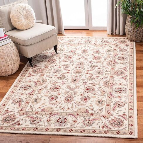 SAFAVIEH Chelsea Collection Runner Rug - 3' x 8', Ivory & Ivory, Hand-Hooked French Country Wool, Ideal for High Traffic Areas in Living Room, Bedroom (HK78C) in Saudi Arabia