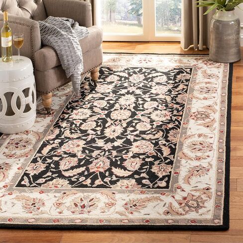 SAFAVIEH Chelsea Collection Runner Rug - 3' x 8', Ivory & Ivory, Hand-Hooked French Country Wool, Ideal for High Traffic Areas in Living Room, Bedroom (HK78C) in Saudi Arabia