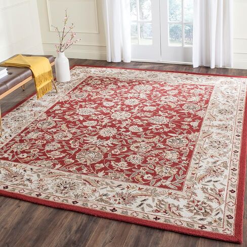 SAFAVIEH Chelsea Collection Runner Rug - 3' x 8', Ivory & Ivory, Hand-Hooked French Country Wool, Ideal for High Traffic Areas in Living Room, Bedroom (HK78C) in Saudi Arabia