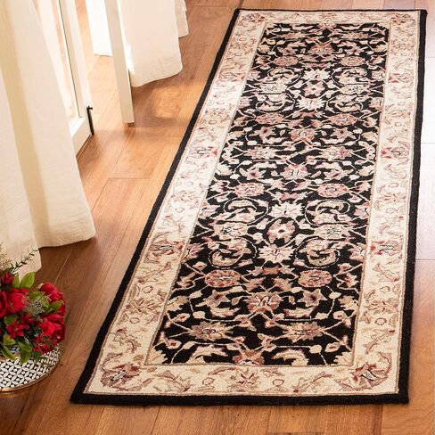 SAFAVIEH Chelsea Collection Runner Rug - 3' x 8', Ivory & Ivory, Hand-Hooked French Country Wool, Ideal for High Traffic Areas in Living Room, Bedroom (HK78C) in Saudi Arabia
