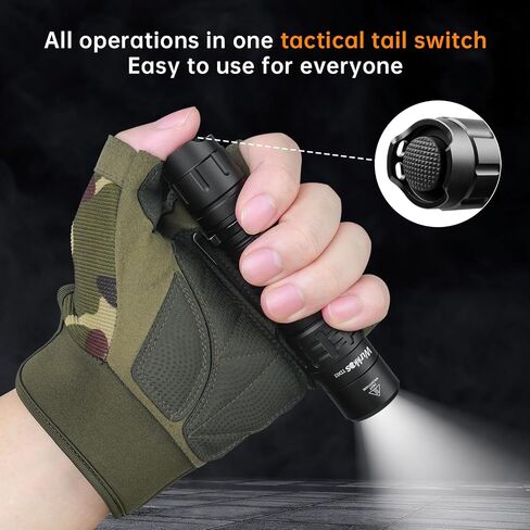 Wurkkos TD02 Led Flashlight, Super Bright Pocket Flashlights Rechargeable,High Lumens Tactical Flashlight EDC Flash Light with Type C Charging Port Tail Switch for Outdoor and Indoor Activities in Saudi Arabia