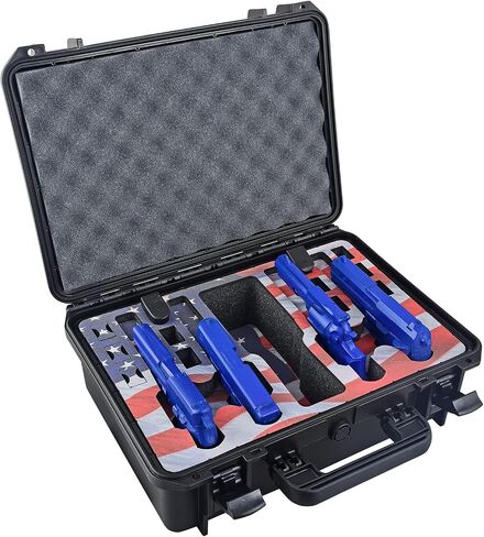حافظة مسدس دورو 4 مسدسات و12 مجلة مع حشوة رغوية MyCaseBuilder مخصصة - مقاومة للماء وشديدة التحمل - أسلحة نارية تكتيكية وذخيرة وحامل ملحقات - 18 × 14 × 7 بوصة in Saudi Arabia