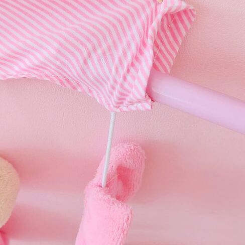 Kawaii Doorway Curtains Girls Bedroom Wall Hanging Decor Cute Fluffy Star Bowknot Pentacle Garland Door Strings Nursery Curtain for Baby Room (Rod Pocket, Pink Star) in Saudi Arabia