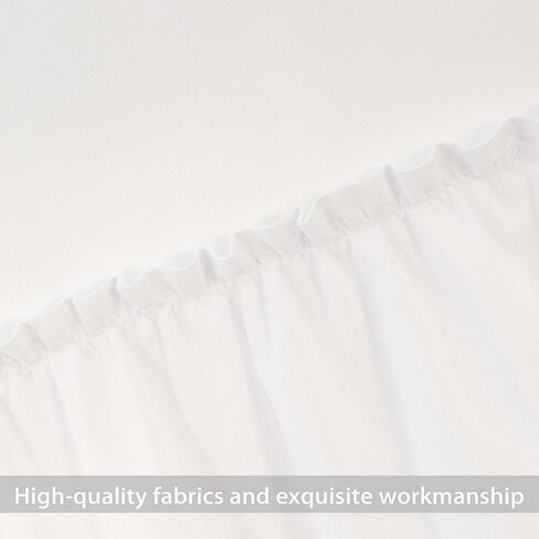 DriftAway Semi Sheer Linen Blend Textured Window Curtains Ruffle 2 Panels 84 Inch Chic Farmhouse Vintage for Bedroom Living Room Children Light Filtering Rod Pocket Drapes in Kuwait