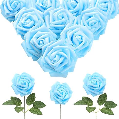 IPOPU Black Glitter Flowers Glitter Roses 3.15 in Stemless Foam Roses with Glitter, 30 PCS Foam Flowers Bulk Glitter Flowers for DIY Wedding Bridal Bouquet Home Party Decoration(Black Glitter) in Saudi Arabia