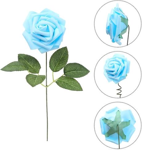 IPOPU Black Glitter Flowers Glitter Roses 3.15 in Stemless Foam Roses with Glitter, 30 PCS Foam Flowers Bulk Glitter Flowers for DIY Wedding Bridal Bouquet Home Party Decoration(Black Glitter) in Saudi Arabia