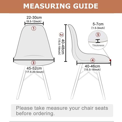 أغطية كراسي مقاومة للماء من Eco-Ancheng، أغطية كراسي تناول الطعام الحديثة في منتصف القرن، غطاء كرسي بدون ذراعين، غطاء كرسي بدون ذراع، أغطية قابلة للتمدد للمطبخ وغرفة الطعام وغرفة المعيشة، مجموعة من 4 in Kuwait