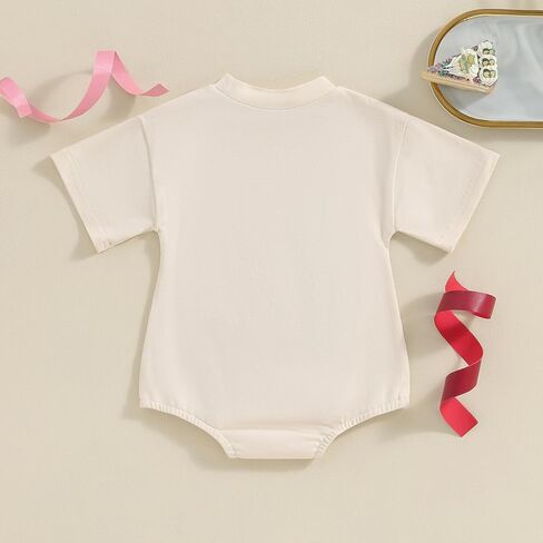 Kayotuas Half/1st Birthday Outfit Baby Boy Girl Birthday Bubble Romper Cute Embroidered Tshirt Bodysuit Short Sleeve Jumpsuit in Saudi Arabia