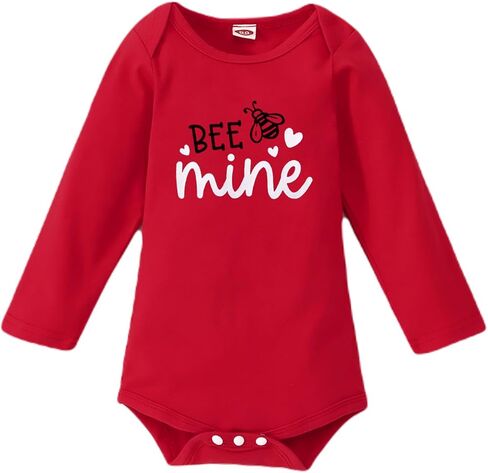 CM C&M WODRO Newborn Baby Boy Valentines Day Onesie Long Sleeve Cupids Wingman Bodysuit Romper Jumpsuit Infant Outfit Clothes in Kuwait
