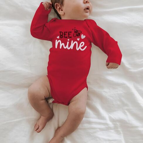 CM C&M WODRO Newborn Baby Boy Valentines Day Onesie Long Sleeve Cupids Wingman Bodysuit Romper Jumpsuit Infant Outfit Clothes in Kuwait