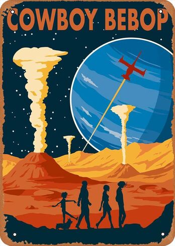 ألبوم بيبوب كاوبوي بيبوب فينتاج من يسيرسيو، مقاس 8 انش × 12 انش، لافتة معدنية لديكور الحائط in Kuwait