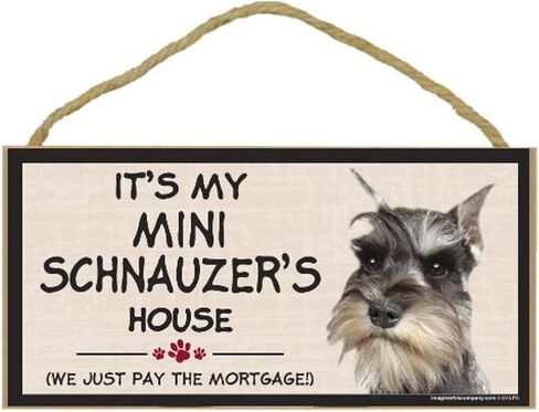 Imagine This Wood Breed Decorative Mortgage Sign, Mini Schnauzer in Saudi Arabia