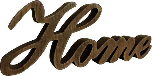 CVHOMEDECO. Matt Black Wooden Words Sign Free Standing Home Desk/Table/Shelf/Home Wall/Office Decoration Art, 11-3/4 x 4-1/4 x 1 Inch in Saudi Arabia