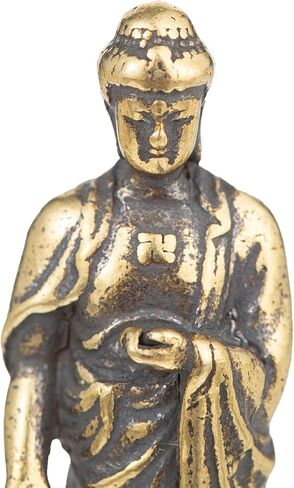 Mini Buddha Statue,Pocket Buddah Statue-Small Buddha Figurine,Zen Buda Statue,Cute Buddha Sculpture,Sitting Buddha,Meditation Meditating Buddha-Copper Bronze Buddha-Retro Style Handmade for Home Decor in Kuwait