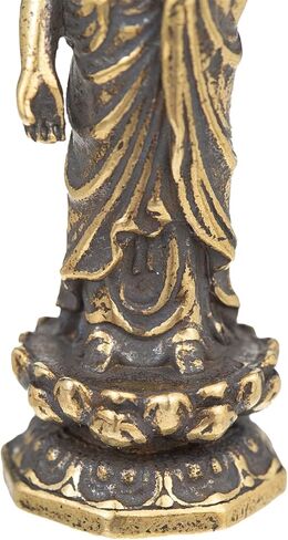 Mini Buddha Statue,Pocket Buddah Statue-Small Buddha Figurine,Zen Buda Statue,Cute Buddha Sculpture,Sitting Buddha,Meditation Meditating Buddha-Copper Bronze Buddha-Retro Style Handmade for Home Decor in Kuwait