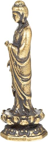 Mini Buddha Statue,Pocket Buddah Statue-Small Buddha Figurine,Zen Buda Statue,Cute Buddha Sculpture,Sitting Buddha,Meditation Meditating Buddha-Copper Bronze Buddha-Retro Style Handmade for Home Decor in Kuwait