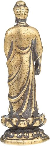 Mini Buddha Statue,Pocket Buddah Statue-Small Buddha Figurine,Zen Buda Statue,Cute Buddha Sculpture,Sitting Buddha,Meditation Meditating Buddha-Copper Bronze Buddha-Retro Style Handmade for Home Decor in Kuwait