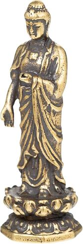 Mini Buddha Statue,Pocket Buddah Statue-Small Buddha Figurine,Zen Buda Statue,Cute Buddha Sculpture,Sitting Buddha,Meditation Meditating Buddha-Copper Bronze Buddha-Retro Style Handmade for Home Decor in Kuwait