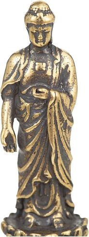 Mini Buddha Statue,Pocket Buddah Statue-Small Buddha Figurine,Zen Buda Statue,Cute Buddha Sculpture,Sitting Buddha,Meditation Meditating Buddha-Copper Bronze Buddha-Retro Style Handmade for Home Decor in Kuwait