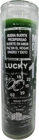 INDIO 7 Day Glass Candle Money Drawing - Green in Saudi Arabia