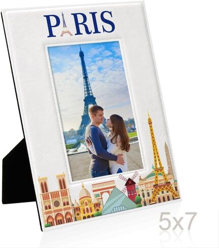 إطار صورة KATE POSH Paris، عطلة عائلية في باريس، زفاف، خطوبة، ديكور باريس، إطار صورة برج إيفل (5x7-أفقي) in Saudi Arabia