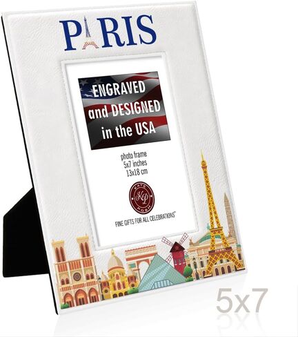 إطار صورة KATE POSH Paris، عطلة عائلية في باريس، زفاف، خطوبة، ديكور باريس، إطار صورة برج إيفل (5x7-أفقي) in Saudi Arabia