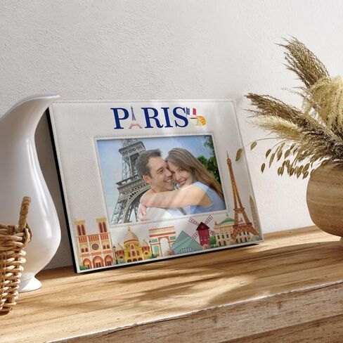 إطار صورة KATE POSH Paris، عطلة عائلية في باريس، زفاف، خطوبة، ديكور باريس، إطار صورة برج إيفل (5x7-أفقي) in Saudi Arabia