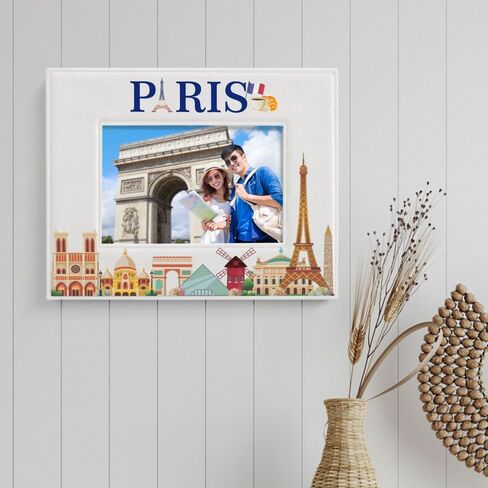 إطار صورة KATE POSH Paris، عطلة عائلية في باريس، زفاف، خطوبة، ديكور باريس، إطار صورة برج إيفل (5x7-أفقي) in Saudi Arabia