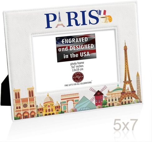 إطار صورة KATE POSH Paris، عطلة عائلية في باريس، زفاف، خطوبة، ديكور باريس، إطار صورة برج إيفل (5x7-أفقي) in Saudi Arabia