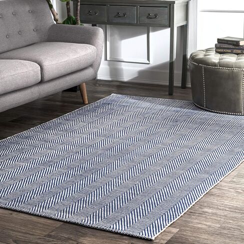 nuLOOM Hand Loomed Kimberley Area Rug, 6x9, Navy in Saudi Arabia