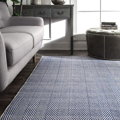 nuLOOM Hand Loomed Kimberley Area Rug, 6x9, Navy in Saudi Arabia