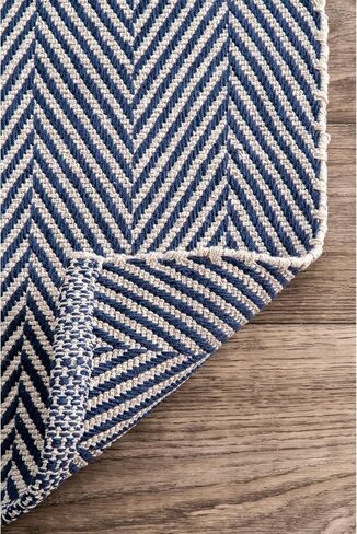 nuLOOM Hand Loomed Kimberley Area Rug, 6x9, Navy in Saudi Arabia