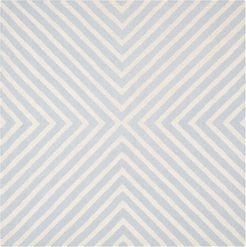 SAFAVIEH Cambridge Collection 5' x 8' Silver / Ivory CAM129D Handmade Moroccan Premium Wool Area Rug in Saudi Arabia