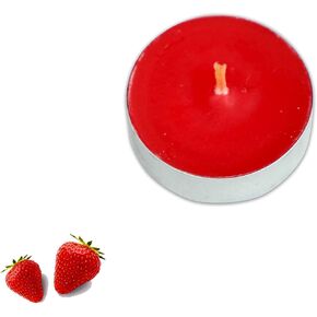 The Biggest Impact – Strawberry Scented 20 Pack Tealight Candles Have a Burning Time of 4 Hours, are Smokeless and Long Lasting, Home Decorative in Saudi Arabia