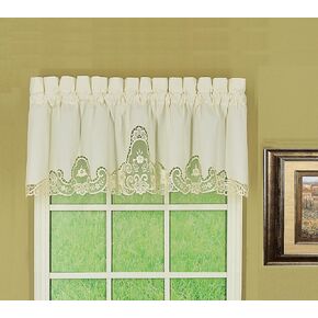 Today's Curtain Annabelle Swag 38" Macrame Applique, Ecru, 60W x 38L in Kuwait