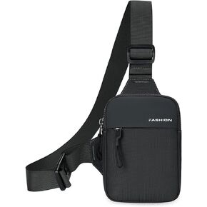 Mini Sling Bag Men Small Crossbody Bag Women Fanny Packs Casual Phone Chest Bag Waterproof Slim Personal Pocket Bag Backpack for Travel Hiking