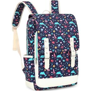 Leaper Cute Laptop Backpack Canvas Bag Daypack Satchel