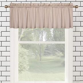 GlowSol Farmhouse Tier Curtains Solid Color Tiers for Kitchen Water Resistant Tiers for Bathroom Window Treatment Home Decor Tiers Rod Pocket ( White, 30"×30", Set of 2 ) in Kuwait