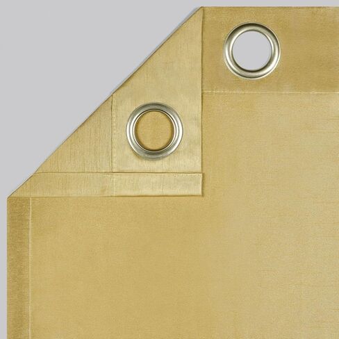 Exclusive Home Curtains - EH7934-15 2-96G Chatra Faux Silk Window Curtain Panel Pair with Grommet Top, 54x96, Bone, 2 Piece in Kuwait